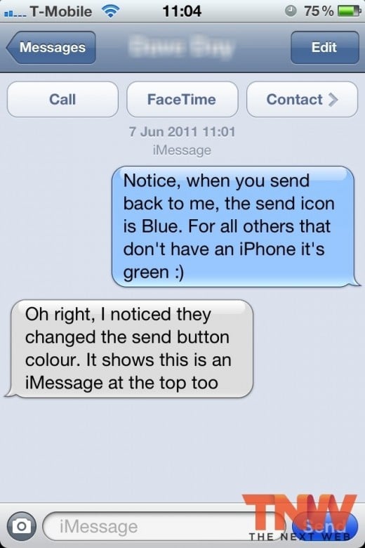 iOS 5 iMessage iOS 5 iMessage