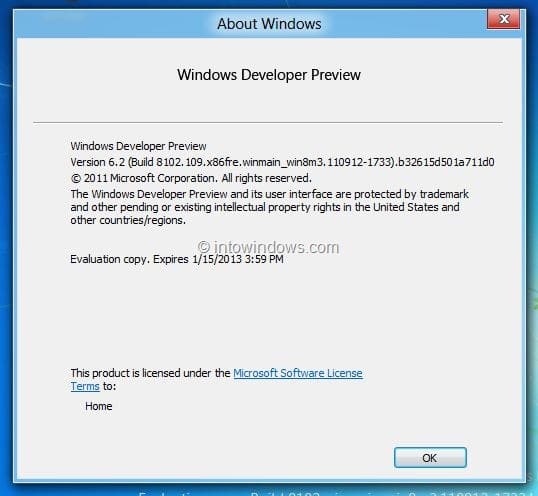 Windows-8 expires date