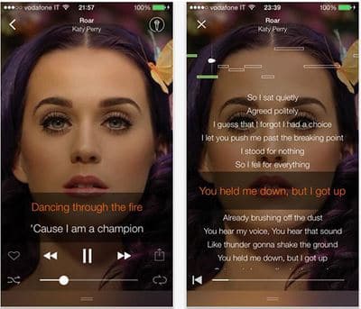 musiXmatch lyrics player