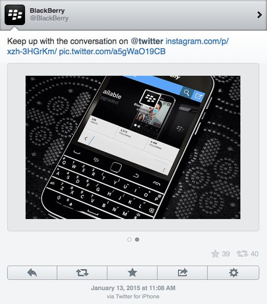 BlackBerry Twitter iPhone