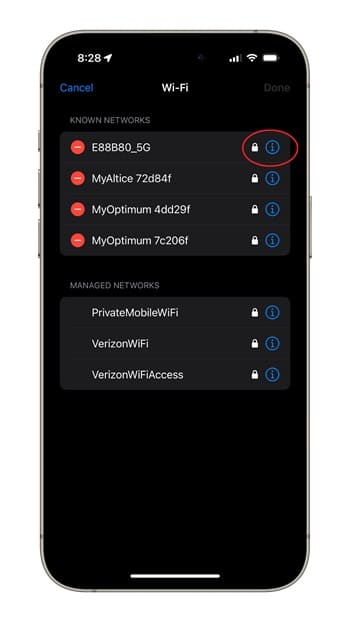 List of saved