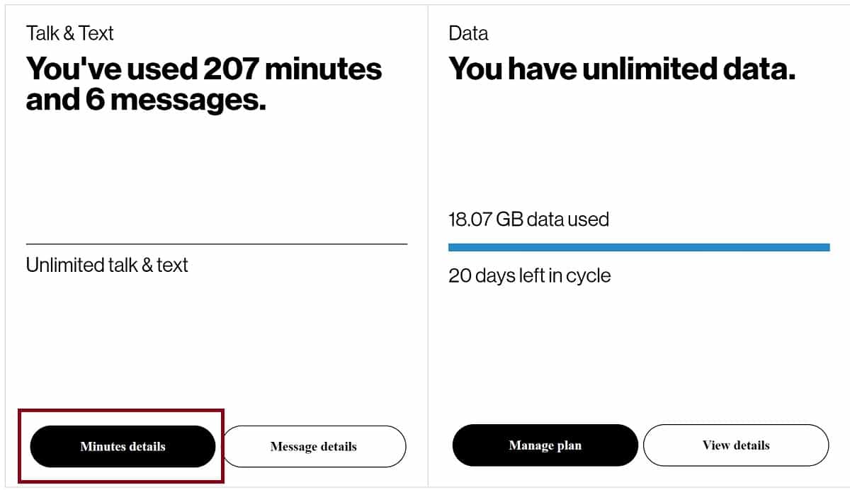 Verizon call history