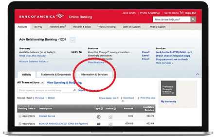 Bank of America Information and Services