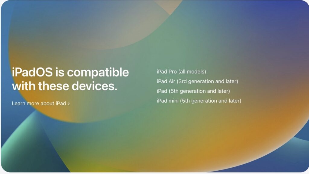 iPad OS 16 compatibility
